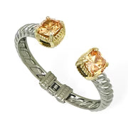 10.11.25 Bangle cubic zirconia w 2double stones