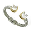 10.11.25 Bangle cubic zirconia w 2double stones