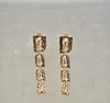 2.5.26 Earring Clip on dangling hammered blocks clip ons