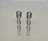 2.5.26 Earring Clip on dangling hammered blocks clip ons
