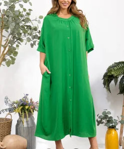 3.21.26 Dress HH free flowing button up sz to 3x