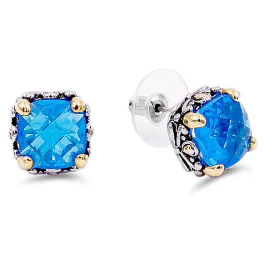 5.29.25 Earring square stone cubic zirconia
