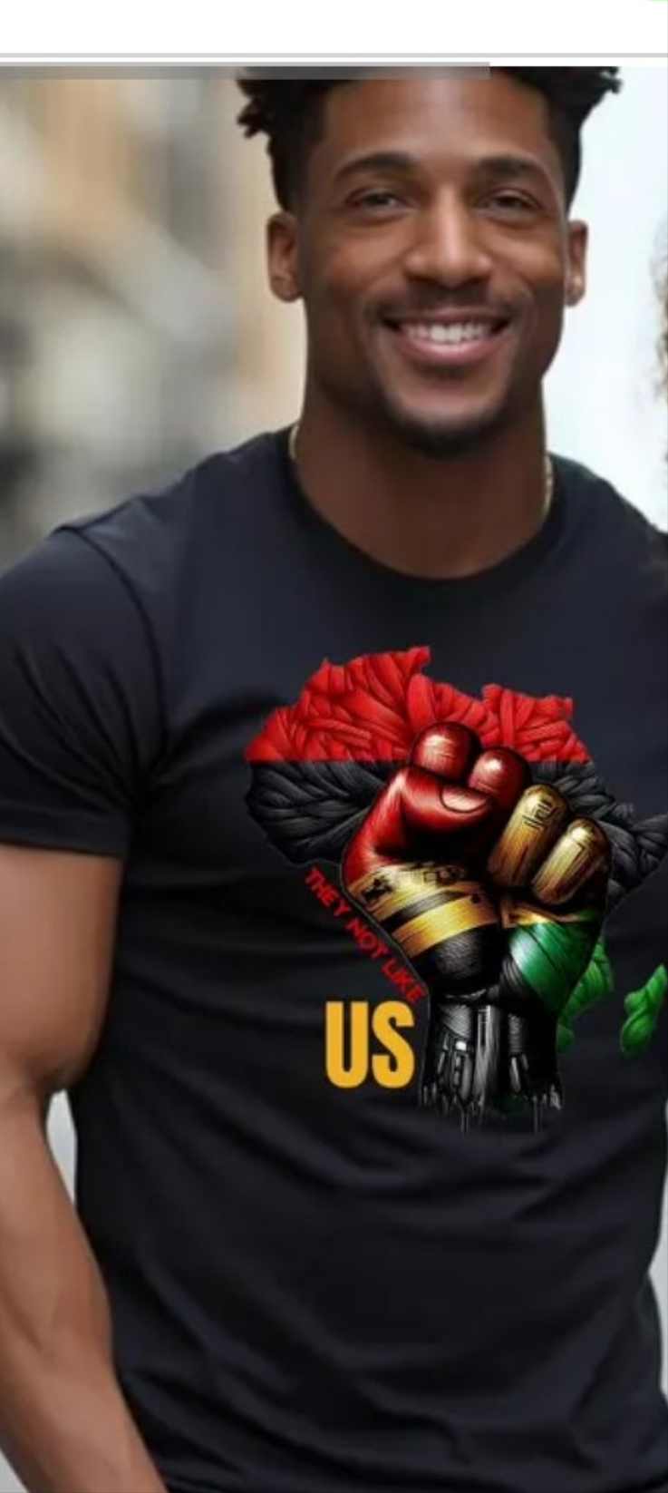 6.9.25 Tshirt They not Fist Black