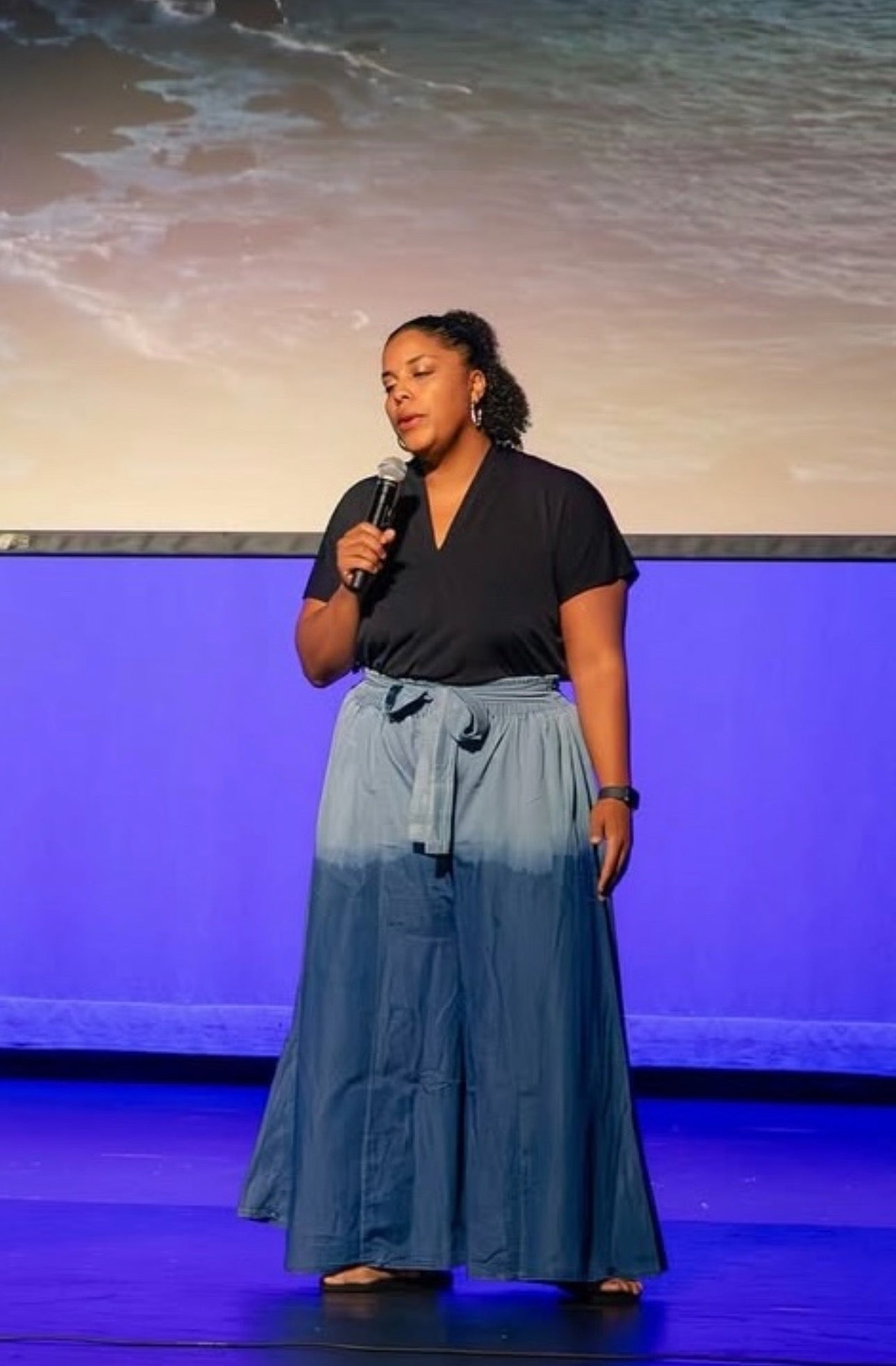 11.2.25 Pants  denim ombre palazzo infinity up to 2x