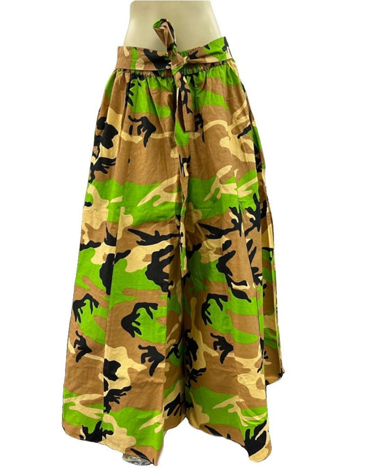 2.16.25 Pants wide leg palazzo camo pants up to 1x