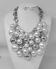 10.22.25 Necklace chunky pearl/silver set
