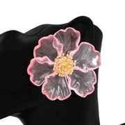 8.5.26 Earrings flower w gold stones