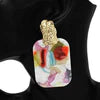 6.4.26 Earring Acetate block w gold nuggets