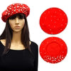 10.22.25 Beret wool w pearl beading/rhinestone