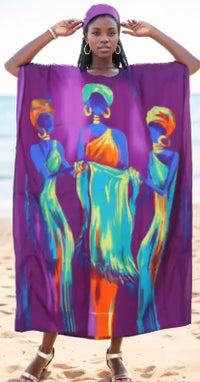 8.30.25 Kaftan Purple w 3 ladies OS