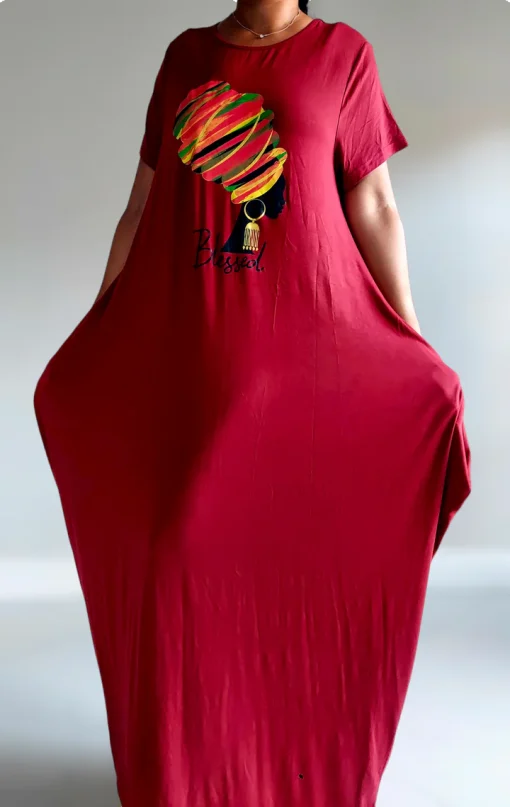 7.28.26 Dress Blessed african lady head up to 3x
