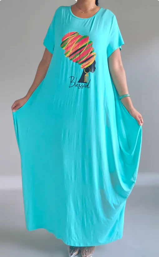 7.28.26 Dress Blessed african lady head up to 3x