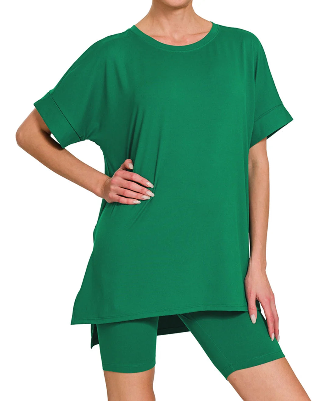 7.28.26 Short set Zenan green biker short sz 2x