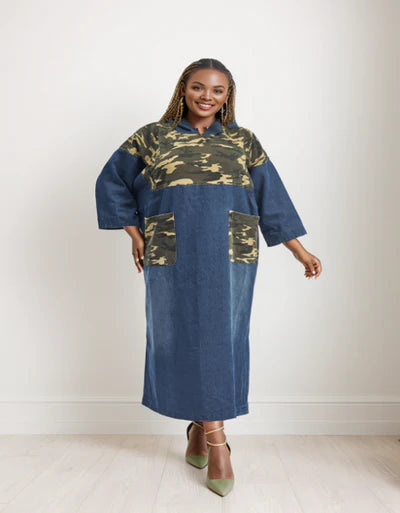 8.22.25 Dress Denim camo w hoodie up to 2x