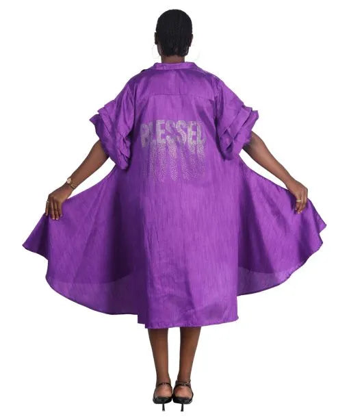 7.22.26 Dress Hi/low Blessed bling on back