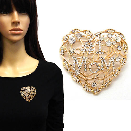 4.28.26  Brooche  #1 Mom heart shaped