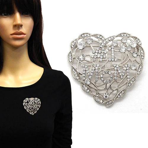 4.28.26  Brooche  #1 Mom heart shaped
