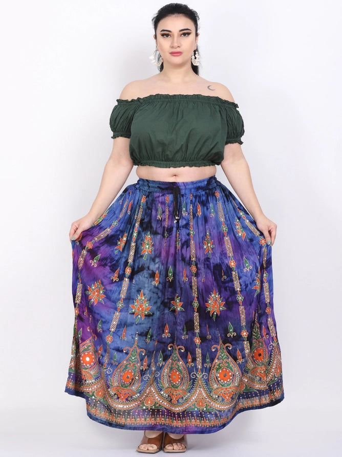 8.10.26 Skirt Tye dye sequine  maxi up to 1x