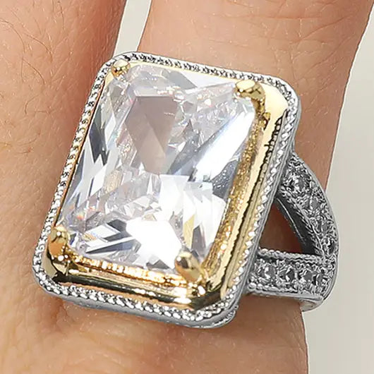 12.12.25 Ring Rectangular cz ring