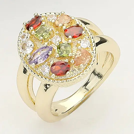 12.12.25 Ring multi colorpave cz stone