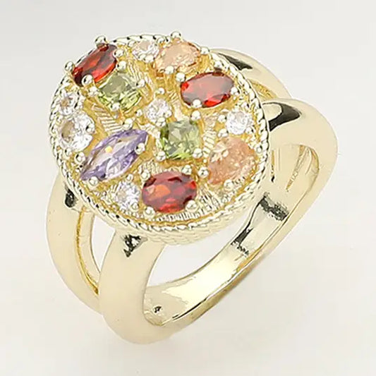 12.12.25 Ring multi colorpave cz stone