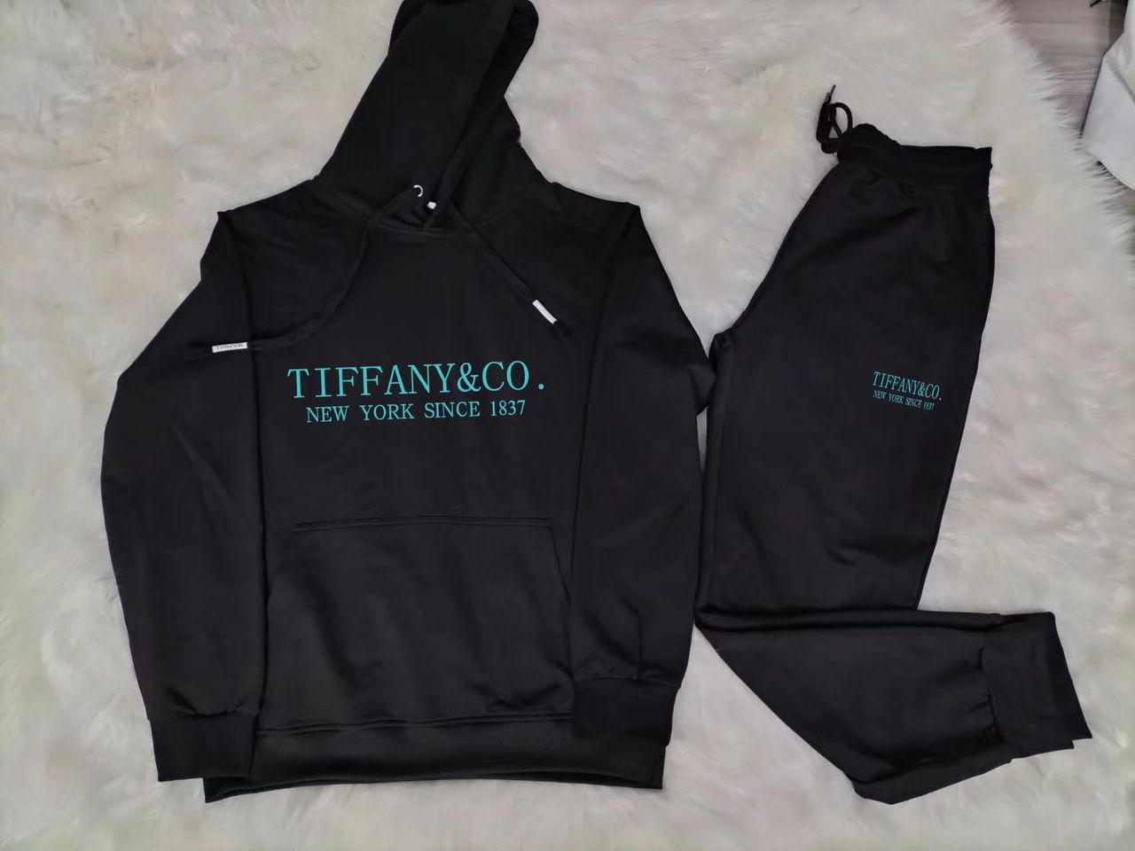 9.21.25 Jogger Black Tiff 2 pc w hoodie