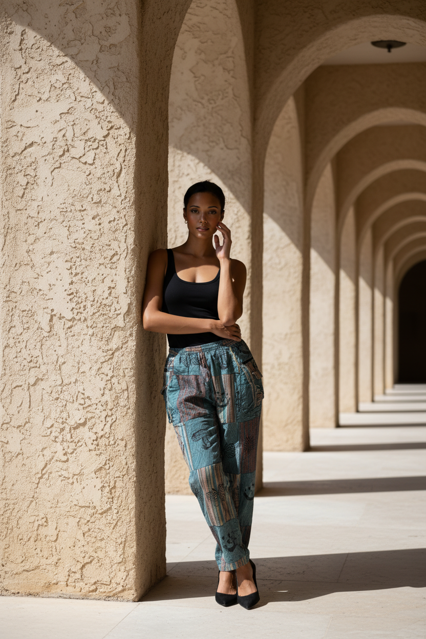 12.30.25 Pants patchwork fleece lines up to 2x