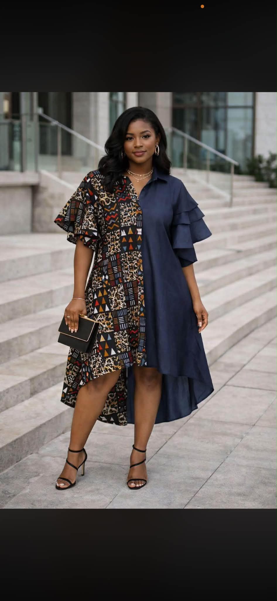 8.19.26 Dress split denim hi low