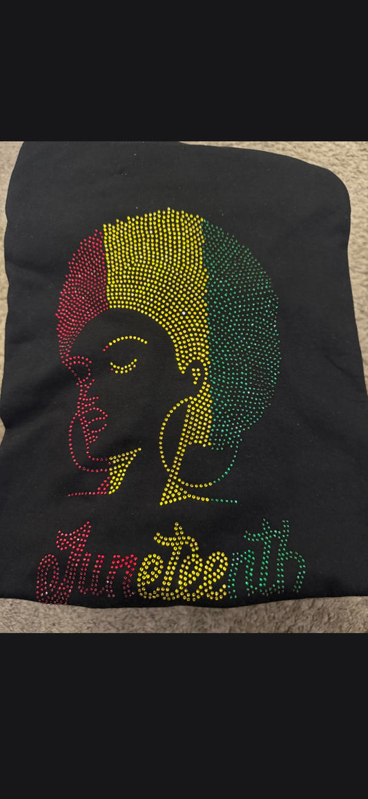 6.2.26 Tshirt junetheneth afro bling lady