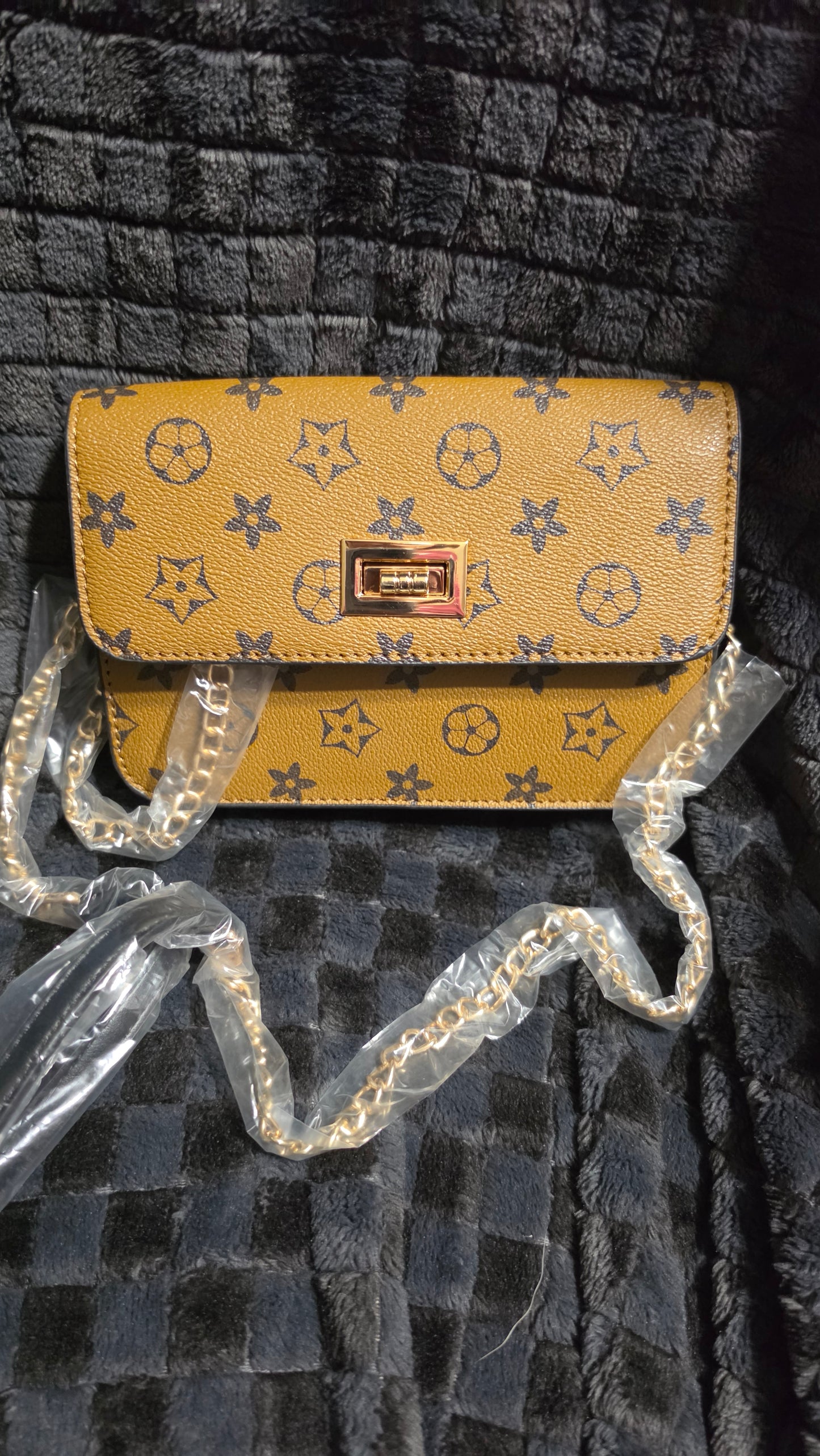 7.29.26 Purse cross body w gold chain