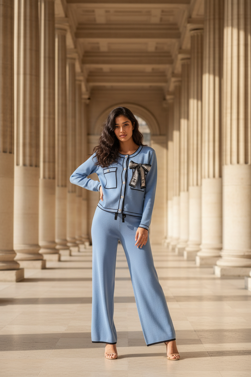 12.18.25 Pant set C sky blue 2 pc set