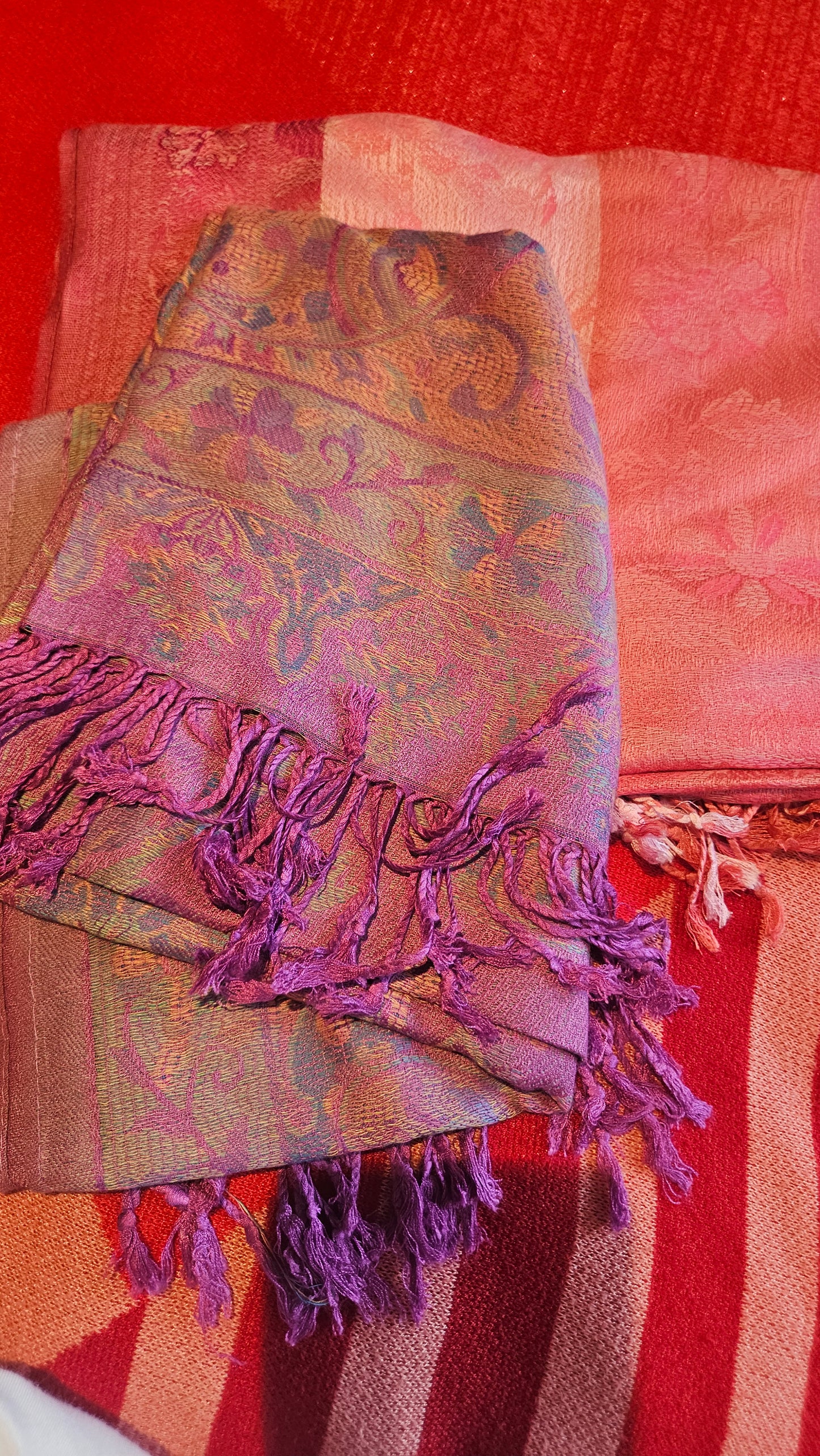 7.18.25 Scarves Turkish made pink paisley