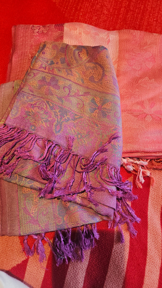 7.18.25 Scarves Turkish made pink paisley