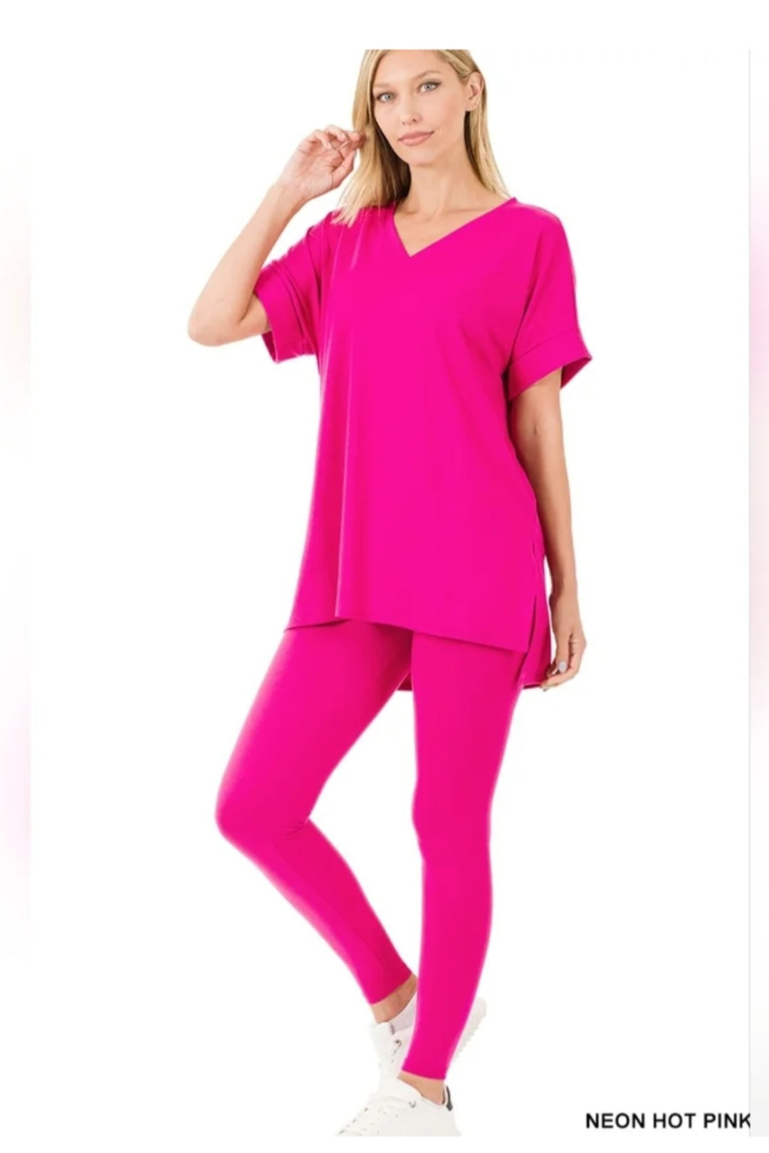 10.3.26 Leggings set Zenana hot pink