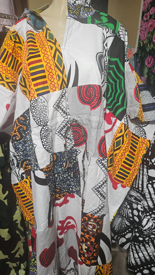 1.30.26 kaftan African patchwork FITS UP TO 3X