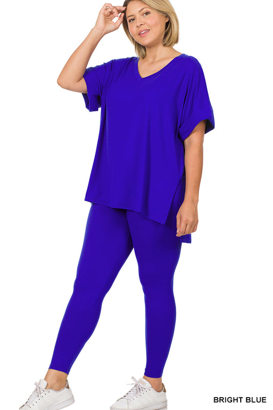 4.29.26 Legging set Zenana Ice blue 2pc set