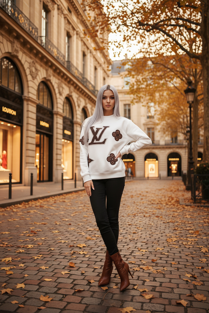 12.18.25 Sweatshirt offwhite w L designs