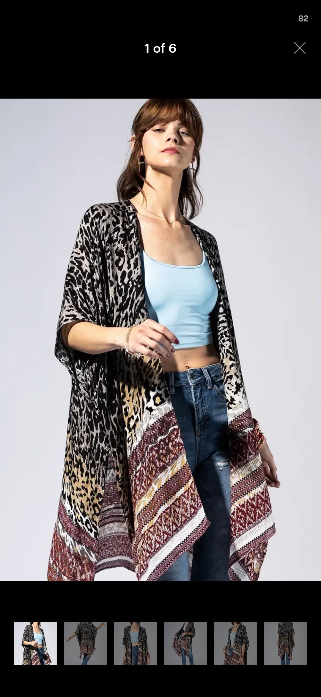 7.24.26 Duster animal print mix os