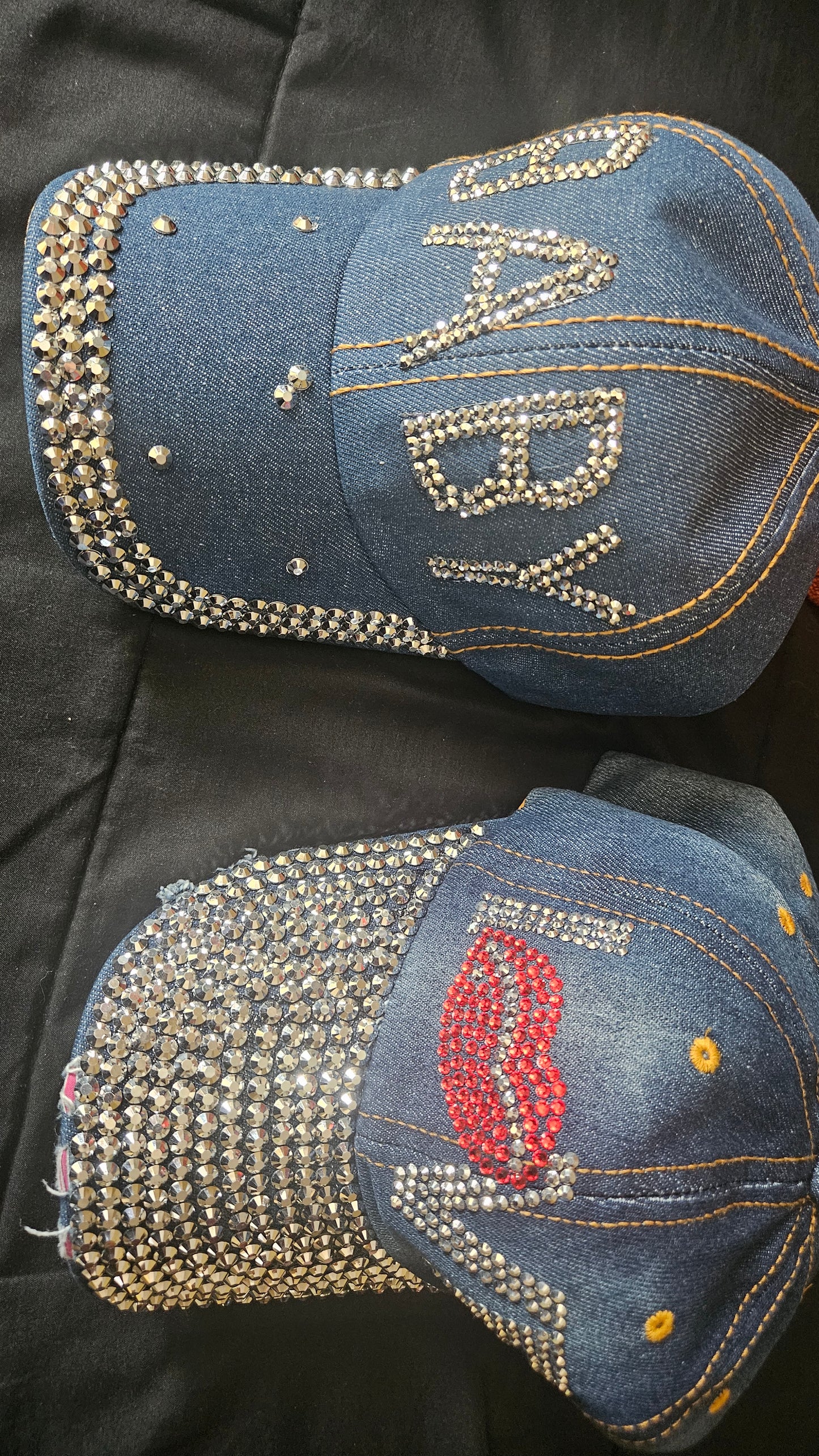 6.3.25 Caps denim bling caps