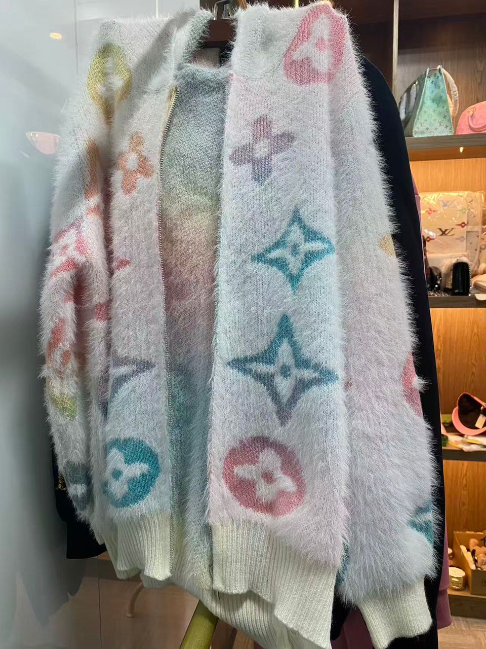 12.18.25 Sweater pastel color L zip up