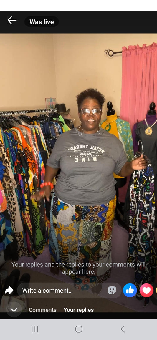 9.1.25 Pants Annette style palazzo mixed patterned pants fits up to 2x